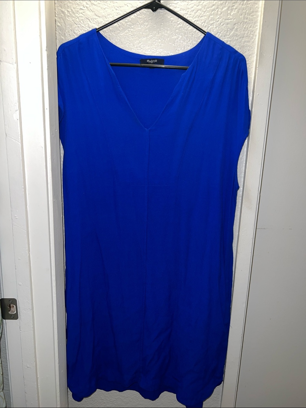Madewell Cobalt Blue V-Neck Sleeveless Tunic dress